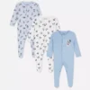 0-24 meses | Paquete de 3 pijamas de una pieza con botones a presión de Mickey Mouse de Disney