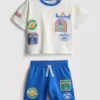 0-36 meses | Conjunto de camiseta y pantalones cortos con diseño de baloncesto