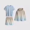 1,5-7 años | Conjunto deportivo de 3 piezas: camiseta, pantalones cortos y sudadera con capucha