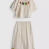 1,5-8 años | Conjunto de blusa y pantalones de ganchillo