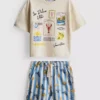 1-9 años | Conjunto de camiseta con estampado y pantalones cortos de Dolce Vita