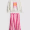 1-9 años | Conjunto de sudadera y pantalones con textura arrugada