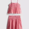 7-15 años | Conjunto de blusa y falda de cuadros vichy