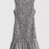 7-15 años | Vestido sin mangas fruncido de cuadros vichy