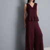 Blusa arrugada con cuello en V