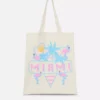 Bolso tipo tote urbano con diseño gráfico de algodón