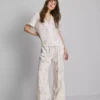 Camisas de pijama de pantalón corto con estampado floral