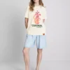 Camiseta de algodón con cuello redondo Campari