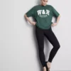 Camiseta deportiva holgada de algodón con diseño gráfico