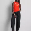Camiseta sin mangas con estampado gráfico y tejido acanalado, con alto contenido de algodón