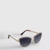 Gafas de sol estilo ojo de gato con pedrería