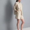Pantalones cortos a rayas de popelín de algodón