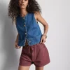Pantalones cortos de algodón con cordón y cuentas