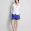 Pantalones cortos de algodón con dobladillo abierto