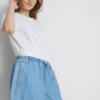 Pantalones cortos de chándal de denim de algodón