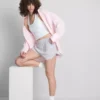 Pantalones cortos de jersey con detalles de botones, con alto contenido de algodón