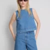 Pantalones cortos de mezclilla de algodón