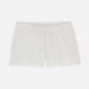 Pantalones cortos de pijama de jersey con ribete ondulado
