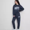 Pantalones de chándal ajustados estampados de mezcla de algodón