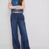 Pantalones de chándal de mezclilla de pierna recta
