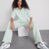 Pantalones de chándal de pierna recta de mezcla de algodón