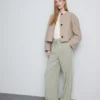 Pantalones de pierna ancha con rayas laterales