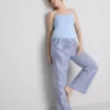 Pantalones de pijama de algodón a cuadros