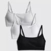 Paquete de 3 bralettes cortos sin aros