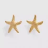 Pendientes de botón con forma de estrella de mar resistentes al agua