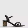 Sandalias de tiras trenzadas con tacón grueso