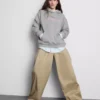 Sudadera con capucha y estampado de mezcla de algodón