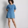 Vestido mini recto de mezclilla de algodón