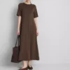Vestido tipo camiseta midi