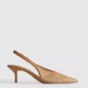 Zapatos de tacón de malla tejida con punta afilada