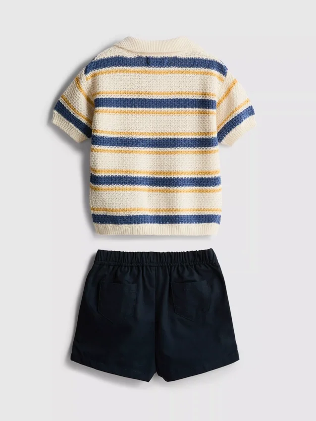 0-12 meses | Conjunto de pantalones cortos de punto