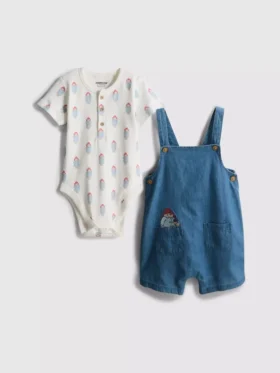 0-18 meses | Conjunto de body y overol de Paddington Bear para recién nacidos