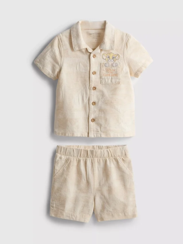 0-18 meses | Conjunto de camisas y pantalones cortos de «El Rey León» de Disney para recién nacidos