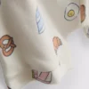 0-18 meses | Conjunto de sudadera y pantalones cortos con diseño de comida