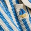 0-18 meses | Conjunto para recién nacidos con polo a rayas, pantalones cortos y gorro