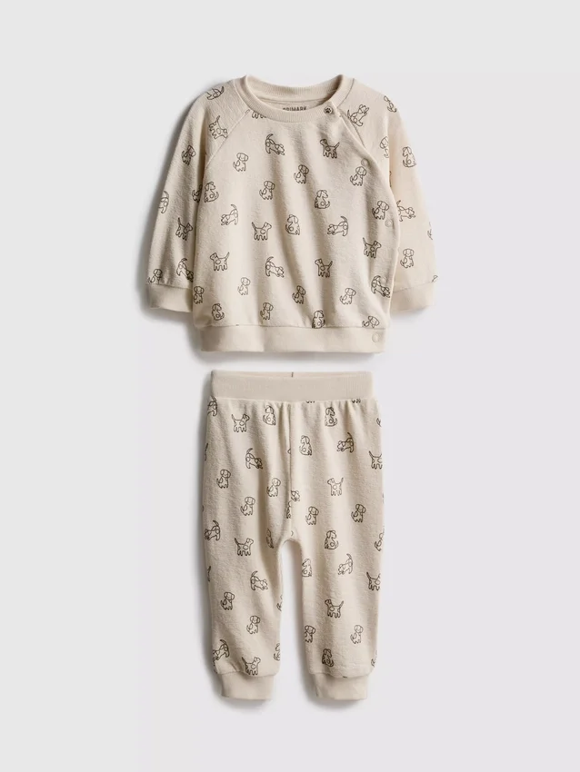 0-18 meses | Conjunto para recién nacidos con sudadera y pantalones de chándal con diseño de perro