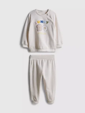 0-18 meses | Conjunto para recién nacidos con sudadera y pantalones de chándal con puños