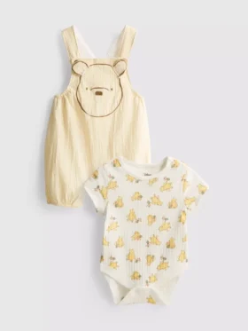 0-18 meses | Conjunto para recién nacidos de Disney con body y overol de Winnie the Pooh