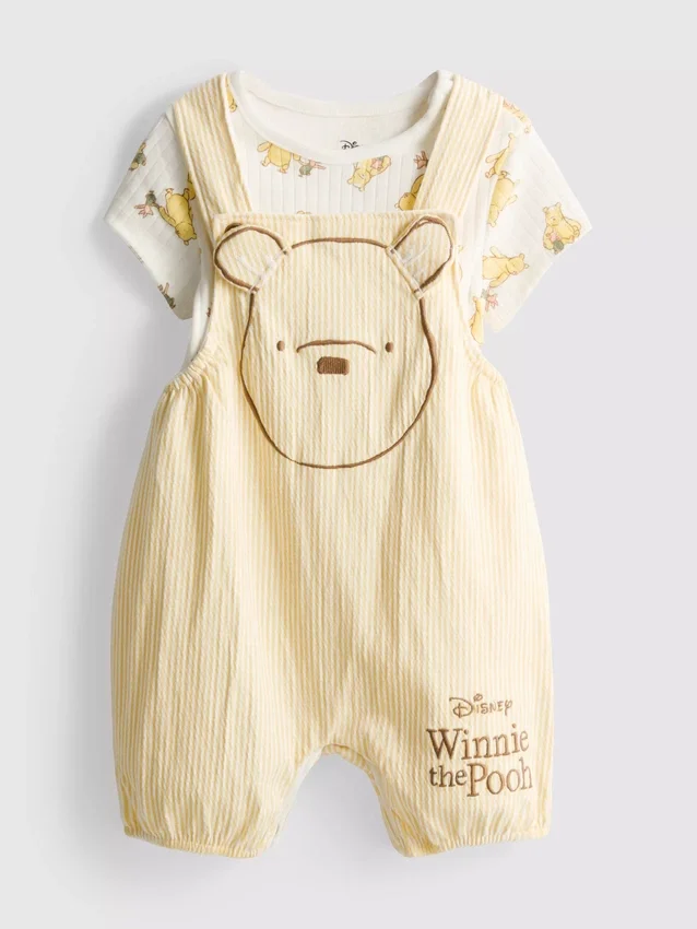 0-18 meses | Conjunto para recién nacidos de Disney con body y overol de Winnie the Pooh
