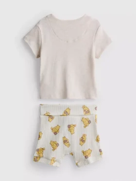 0-18 meses | Conjunto para recién nacidos de Disney con top cruzado y pantalones cortos de Winnie the Pooh
