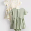 0-18 meses | Paquete de 2 vestidos tipo smock para recién nacidos