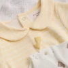 0-18 meses | Paquete de 3 bodies de manga corta para recién nacidos con espacio para crecer