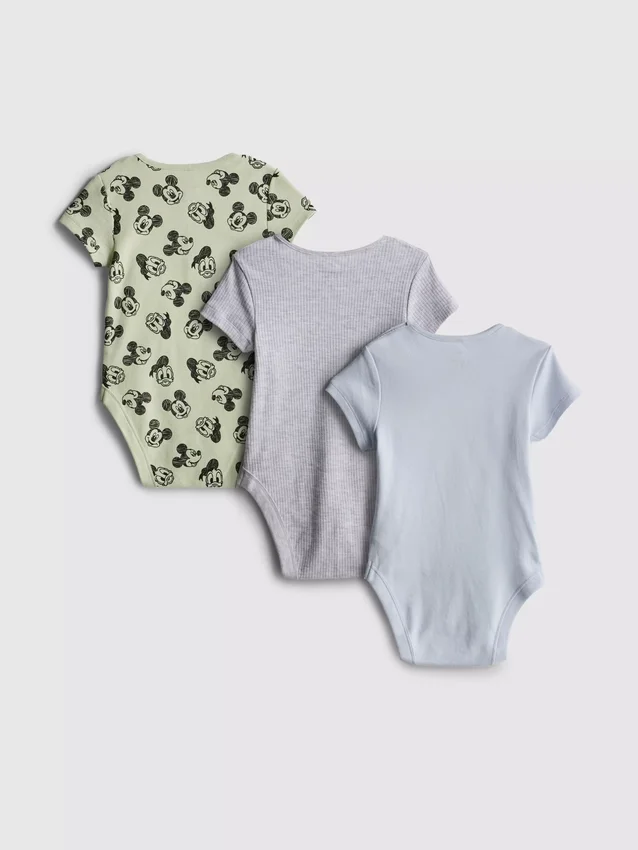 0-18 meses | Paquete de 3 bodies para recién nacidos «Room to Grow» de Mickey Mouse y Donald Duck de Disney