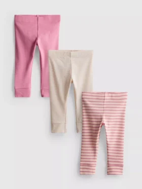 0-18 meses | Paquete de 3 leggings para recién nacidos
