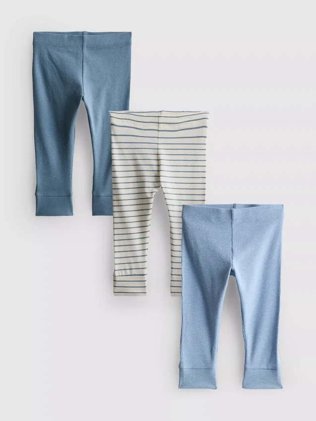 0-18 meses | Paquete de 3 leggings para recién nacidos