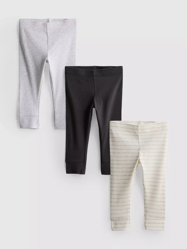 0-18 meses | Paquete de 3 leggings para recién nacidos